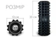 Массажный ролик EasyFit Grid Roller 33 см v.1.2 с заглушками с двух сторон (черный) - изображение 2