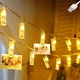 Світлодіодна гірлянда "Прищіпки для фото", 10 LED, 4м, на батарейках та USB, статичний режим, Теплий білий - зображення 1