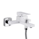 Змішувач для ванни Qtap Gemini (з душовим гарнітуром) QTGEM259CRW45683 Chrome/White - зображення 3