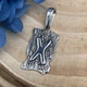Серебряный кулон руна "Гебо" 925 ° пробы с чернением | Скандинавский амулет - изображение 3