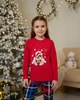 Детская пижама на девочку с брюками - Новогодний мишка - Family look для семьи рост 110-116 - изображение 3