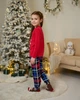 Детская пижама на девочку с брюками - Новогодний мишка - Family look для семьи рост 110-116 - изображение 4