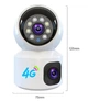 Камера наблюдения 4G V380 pro внутренняя двойная поворотная 4 Мп видеонаблюдения в помещении - изображение 4
