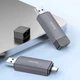 Картридер Hoco HB45 Spirit 2in1 USB/Type-C 2.0 Metal gray - изображение 4