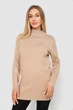 Светр жіночий однотонний колір бежевий one size 244R5550 - зображення 1