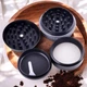 Гриндер для подрібнення тютюну Grinder Hemp Leaf Sheet Black - зображення 3