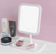 Настільне косметичне дзеркало для макіяжу з LED підсвічуванням Makeup Mirror LY-696 на акумуляторі 1200mAh Біле - зображення 1