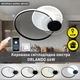 Керована світлодіодна СМАРТ люстра ESLLSE ORLANDO 66W 3R SMART 555x456x58мм Чорно-біла - зображення 1