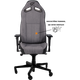 Геймерське крісло GT Racer X-8009 Fabric Light Gray/Black - зображення 7