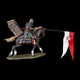 Статуэтка крашеная Польский гусар. Битва под Веной. 1620 год 9 см из металла и олова, коллекционная, антиквариат, подарок коллекционеру - изображение 3