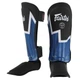 Защита голени и стопы Муай Тай, ММА, Кикбоксинг кожаный FAIRTEX BO-9486 (BO-9486_Черный-синий_M) - изображение 1