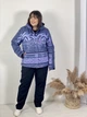 Жіноча гірськолижна куртка батал AOLUGANG блакитна 7xl - зображення 3