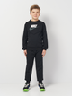 Подростковый спортивный костюм (свитшот + штаны) для мальчика Nike K Nsw Tracksuit Poly Crew Hbr FD3090-010 137-147 см Black/White/White (0196607053645) - изображение 1
