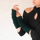 Митенки кашемировые трикотажные рукава длинные зеленые 61100 XXS-XXXXL - изображение 1