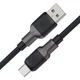 Кабель ACEFAST C10-04 USB to Type-C 3A, 1.2m, silicone, zinc connectors, Black (6974316283126) - изображение 2