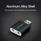 Звуковая карта адаптер Vention USB External Sound Card Metal Type Black (VAB-S17-B) - изображение 4