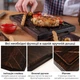 Набор деревянных досок Стейк на подставке Teslyar для кухни, в комплекте 3 доски размером 20х30 см+подставка (KBP003) - изображение 5