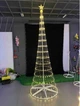 Новогодняя конусная елка светодиодная 180см LED гирлянда 320 лампочек Теплый белый, 8 режимов на улицу сада и комнаты - изображение 2