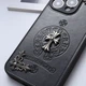 Чехол пенель для Apple Iphone 14 Pro Max Chrome Hearts крест экокожа + ободок из плотного силикона черный (339054) - изображение 4