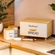Хлебница деревянная Haus Roland набор хлебницы с емкостями для сыпучих продуктов 2 шт х 1 л и кухонные щипцы Белый/Дерево - изображение 11
