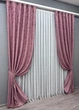 Комплект готовых штор VR-Textil Жаккард Sultan № 1560ш Темно-розовый 100х285 см 2 шт (31-731) - изображение 3