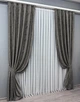 Комплект готовых штор VR-Textil Жаккард Sultan XO № 1558ш Темно-серый 150х270 см 2 шт (33-0416) - изображение 2