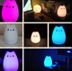 Детский силиконовый ночник Котик 7 режимов RGB подсветки сенсорное управление Белый - изображение 8