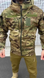 Зимова тактична куртка Softshell з підкладкою Omni-Heat та липучками під шеврони Multicam L - зображення 10