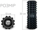 Массажный ролик-валик для МФР и йоги EasyFit 33х14 см роллер-массажер для спины, ног, рук и шеи EF-2022a-BK Черный (56003502) - изображение 2