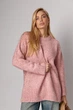 Жіночий подовжений в'язаний джемпер oversize - колір пудра, ONE SIZE - изображение 5