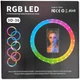 Кільцева LED лампа RGB 36 кольорів XPRO 3D-36RGB USB 36см (40920-3D-36RGB_460) - изображение 1