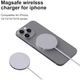 Беспроводная зарядка MagSafe Charger для Apple iPhone 8/X/11/12/13/14/15/16 Pro Max Беспроводное зарядное устройство Маг Сейф Type-C (USB-C) Silver-White - изображение 3