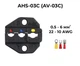 Матриця (AV)HS-03C 0.5-6 мм.кв 22-10 AWG для кримпера серії HS [AHS-03C] TACTIX - зображення 4