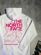 Худи унисекс с рисунком розовых гор the north face размер L белого цвета - изображение 4