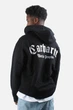 Худі унісекс з білим великим написом Carhartt розмір S чорного кольору - зображення 2