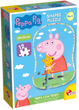 Puzzle Lisciani Peppa Pig Świnka Peppa z misiem Teddy 12 elementów (8008324068326) - obraz 1