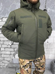 Зимова тактична куртка з утеплювачем та підкладкою Omni-Heat Softshell Olive XL - зображення 1