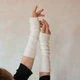 Митенки по локоть кашемировые нарукавники теплый белый цвет 61440 XXS-XXXXL - изображение 2