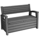 Лавка-скринька для зберігання Keter Otter Bench non Brush 227 л антрацит 259122 - зображення 1