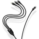 Кабель USB + USB Type-C > USB Type-C + Lightning + microUSB Baseus Flash Series Ⅱ Two-for-three Charging Cable 100W 1.2 m (CASS030103) Black - зображення 5