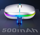 Беспроводная мышь Bluetooth 5.2/2.4Ghz USB, подсветка RGB, аккумулятор, Черный - изображение 4