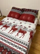 Постельное белье новогоднее хлопковое Олени Півтораспальна 150 x 220 Сатин 50 x 70 Красное - изображение 2