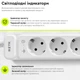 Сетевой фильтр-удлинитель RZTK Power Strip Pro 3 + 2 USB-A + USB-С (PD20W) White 2 м - изображение 9