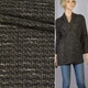 Рогожка костюмная с вискозой черная с желтыми штрихами ш.150 (14128.003) - изображение 1