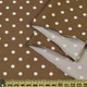 Микрофибра коричневая в мелкий белый горох ш.160 (12554.007) - изображение 2