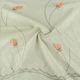 Рогожка для штор вышитая розами оранжевыми фисташковая, ш.280 (32000.002) - изображение 1