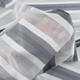 Вуаль тюль жаккард полоски атласные серые темные, белая без утяжелителя, ш.148 (37115.053) - изображение 2