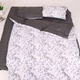 Підковдра Бязь Gray Leaves 220*240 см Сірий з білим - зображення 5
