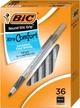 Набор шариковых ручек 36 шт BIC Round Stic Xtra Comfort Черные масляные 1.2 мм (GSMG361BK) - изображение 1