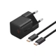 Мережевий зарядний пристрій Baseus GaN5 Fast Charger (mini) Type-C 20W + Cable Type-C to Type-C P10110900113-00 Black - зображення 3